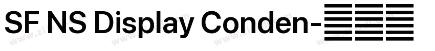 SF NS Display Conden字体转换